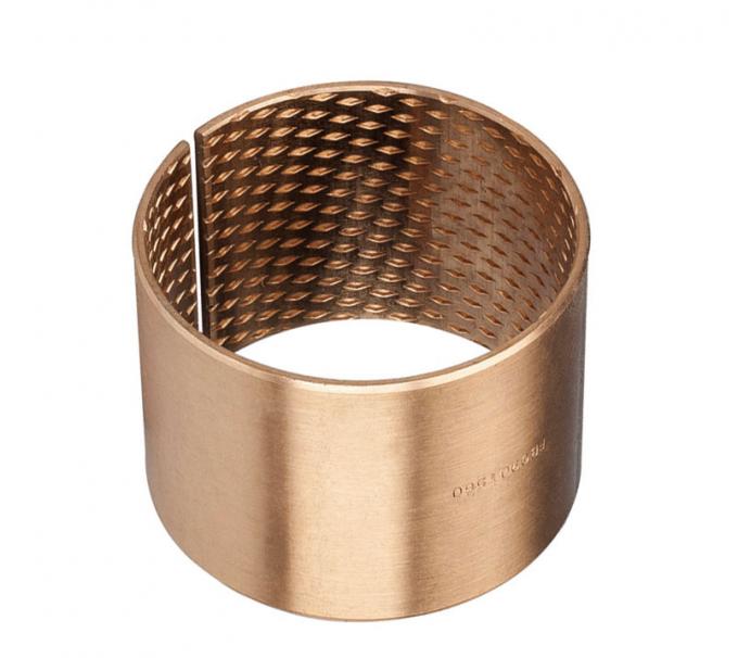 buchas de bronze da grafite da lubrificação CuSn8P de Oilless do ² de 150N/mm 0